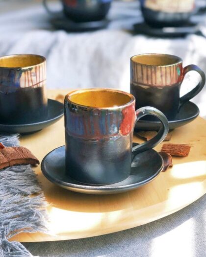 Abstract Noir Coffee/Espresso Cup