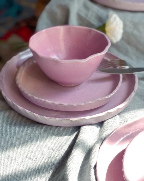 Charming Pastel Pink Dinner/Soup Bowl DECOBATE