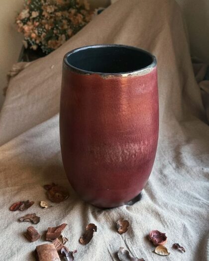 Rustic Maroon Vase
