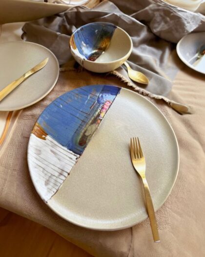 Abstract Blonde Premium Dinner Set (20 - 26 pcs)
