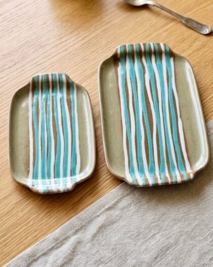 Earthy Coastal Ceramic Tray