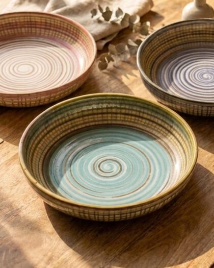 Earthy Spiral - Deep Serving Dish