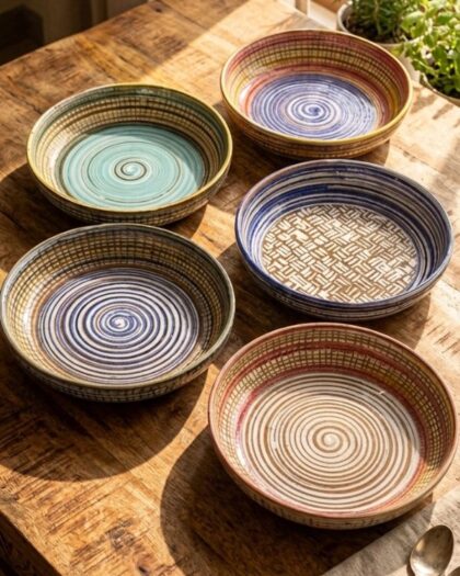 Earthy Spiral - Deep Serving Dish
