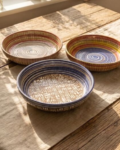 Earthy Spiral - Deep Serving Dish