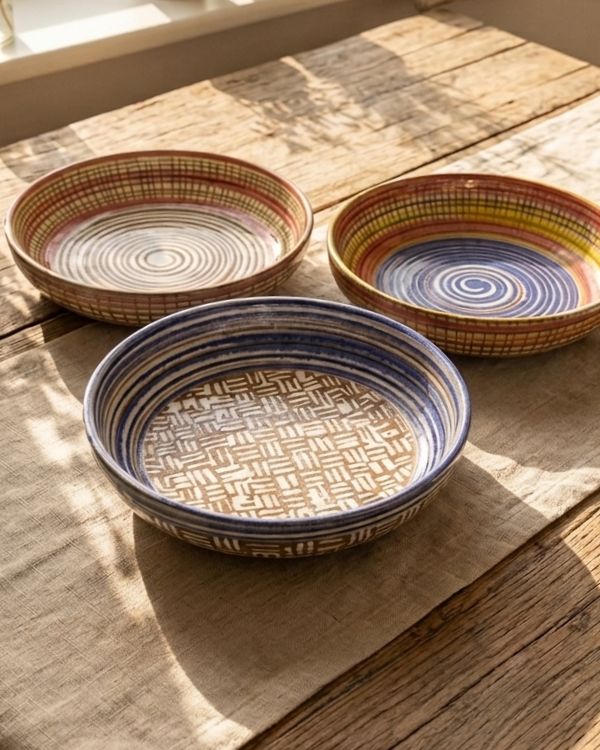 Earthy Spiral - Deep Serving Dish