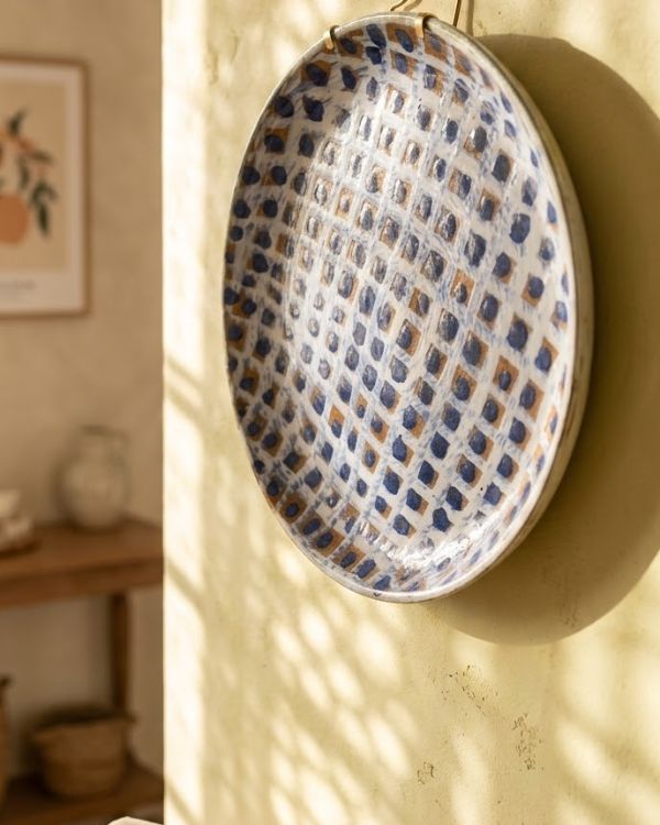 Navy Checkered Large Plate - Image 2