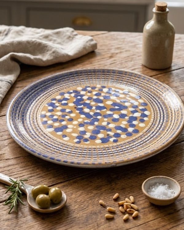 Navy Polka Large Plate - Image 2