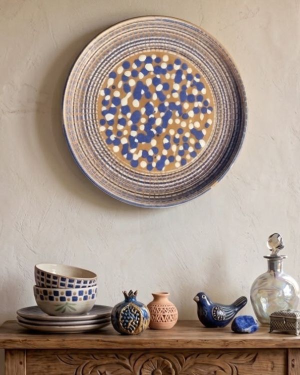 Navy Polka Large Plate - Image 3