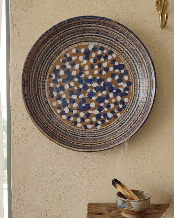 Navy Polka Large Plate - Image 5