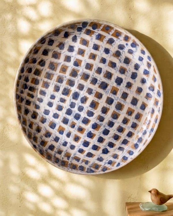 Navy Checkered Large Plate - Image 4