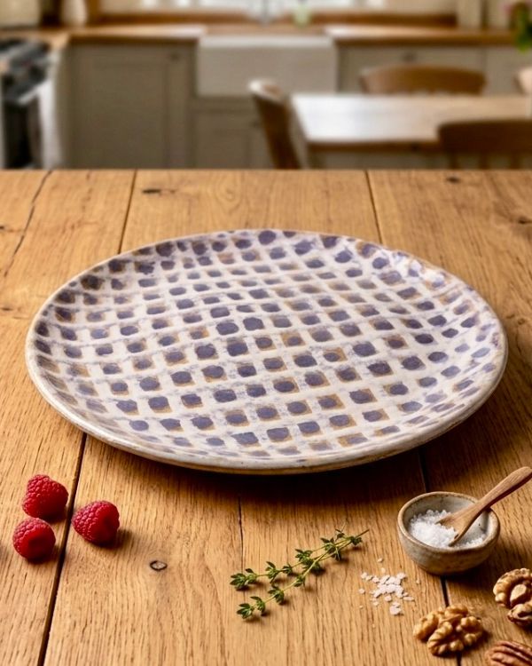 Navy Checkered Large Plate - Image 7