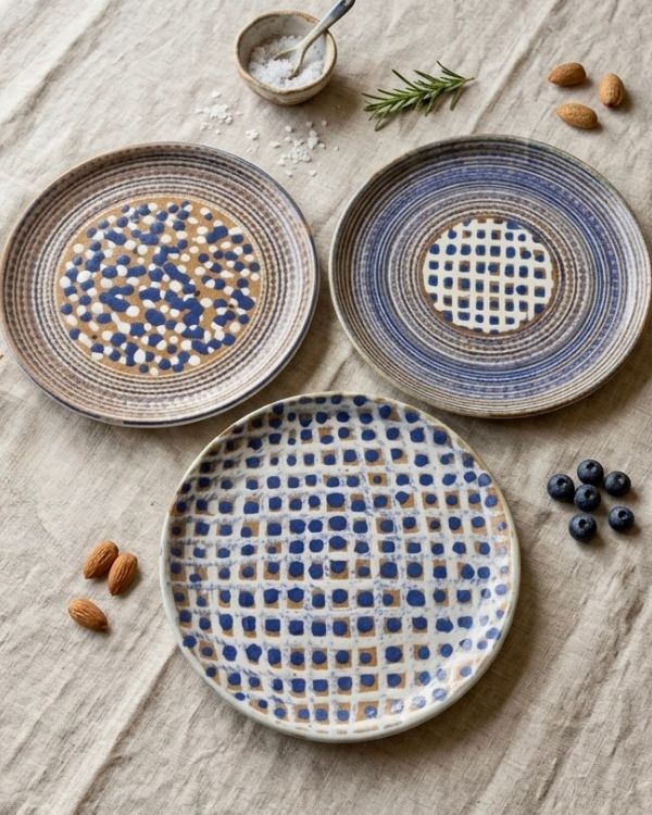Navy Checkered Large Plate - Image 6