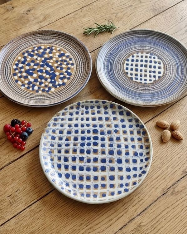 Navy Checkered Large Plate - Image 8