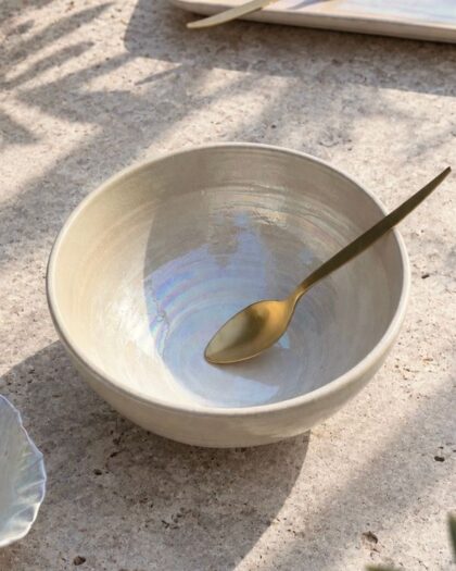 Pearl Oyster Serving/Salad Bowl