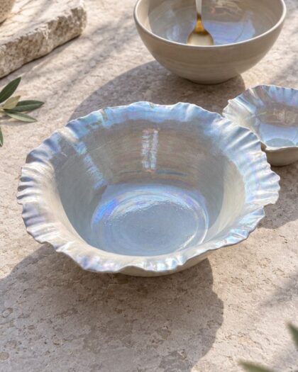 Pearl Oyster Large Serving Bowl